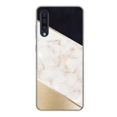 Produktbild von MuchoWow® Handyhülle Schutzhülle Hülle für Samsung Galaxy A50 Marmor - Gold - Rosa Silikon Softcase Handy Hülle - Mobiltelefonhülle