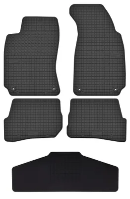 Productafbeelding van Rubberen automatten + tunnelmat voor Volkswagen Passat B5 1996-2005 (sedan/stationwagen) – 5-delig, zwart, op maat – Wielganizator SolidTread
