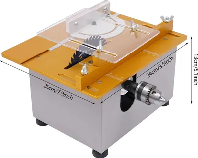 Immagine prodotto di Mini sega circolare da tavolo multifunzionale - Modello orizzontale - 300 W - 9000 giri/min - Mandrino 0,15-0,99 cm - Per il fai da te e la lavorazione di piccoli pezzi in legno