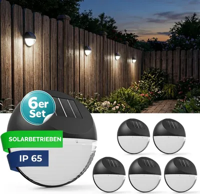 Produktbild von MONZANA® Solarleuchten für Außen Garten LED Solarleuchten wasserdicht IP65 stilvolle Gartendeko Balkon Leuchte Deko 6er Set