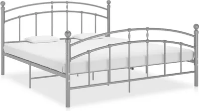 Produktbild von Ankonbej Bettgestell Grau Metall 200x200 cm