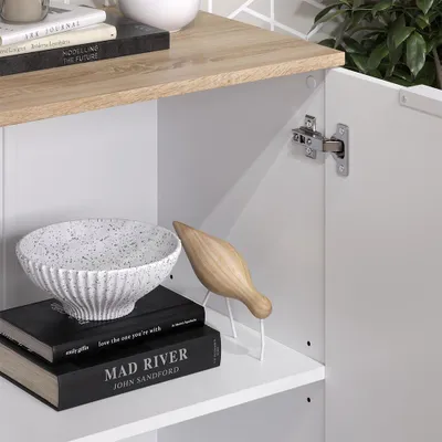 Immagine prodotto di Credenza Vicco Wido Bianco 50 x 80 cm con ripiano, Model 57442