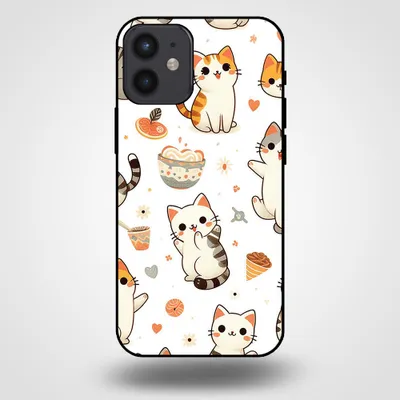 Obrázok produktu pre Smartphonica Puzdro na telefón pre iPhone 12 Mini s potlačou mačiek - Zadný kryt z TPU s mačkami