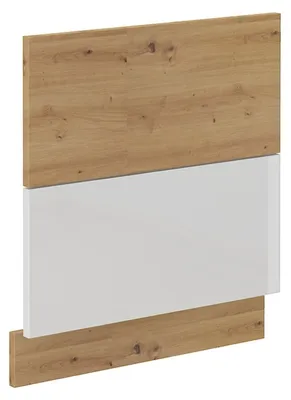 Produktbild von Frontblende für integrierten Geschirrspüler 60 cm Eiche Artisan + Weiß Hochglanz