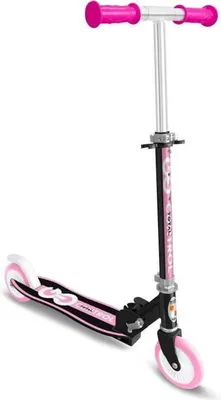 Image de Trottinette Pliable STAMP SKIDS CONTROL, Plateau Ergonomique Antidérapant, Hauteur Ajustable, Frein Arrière, Rose