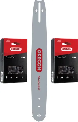 Zdjęcie produktu dla Prowadnica Oregon Kombo + 2x piła łańcuchowa 38 cm .325" 1,5 mm 64 TG ( 543486 )
