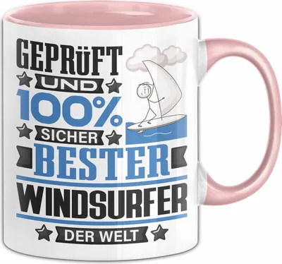 Produktbild von Windsurfer Geschenk Lustiger Spruch für Windsurfer Geschenkidee Bester Windsurfer Der Welt (Rosa)