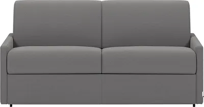 Produktbild von 3-Sitzer-Schlafsofa mit Express-Klappmechanismus aus Stoff – Farbe: Hellgrau – Liegefläche: 140 cm – 22 cm dicke Memory-Schaum-Matratze von CALIFE