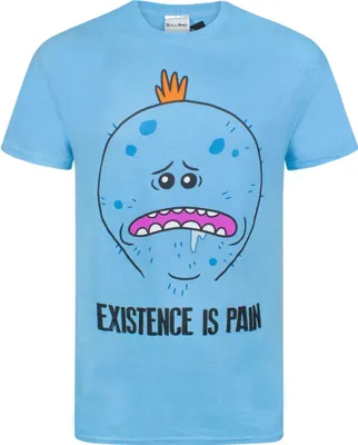 Image de Rick And Morty Hommes Meeseeks Existence Is Pain T-Shirt NS4421 (S) (Bleu)