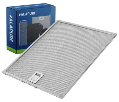 Image de Filtre métallique Alapure, compatible avec AEG 4055110128, dimensions : 300 x 250 x 7 mm