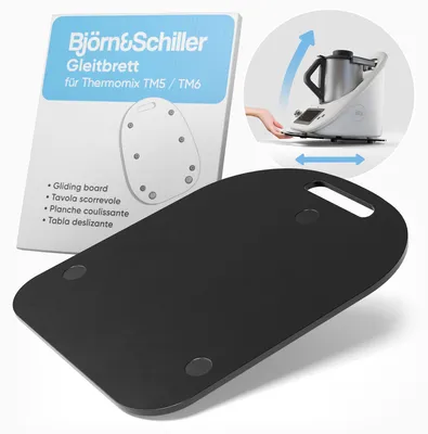 Schiebeplatte für Thermomix TM6/TM5, Acryl, schwarz