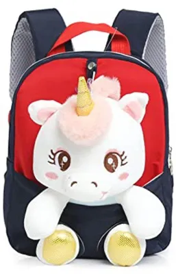 Productafbeelding van Unicorn Rugzak voor Kinderen met Knuffel, Peutertasje voor 2-5 Jaar, Kindertasje voor Kleuters