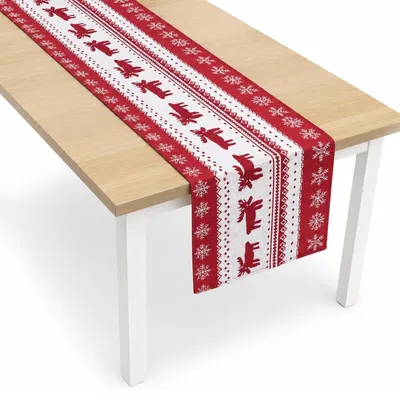 Obrázok produktu pre Vianočná obruska na stôl, červená, 30 x 180 cm
