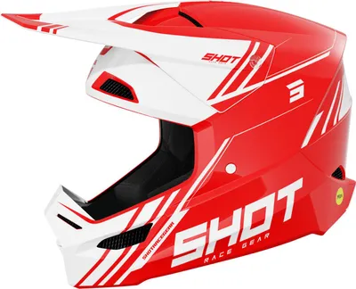 Immagine prodotto di Casco da motocross Shot Race Sprint, colore rosso/bianco, taglia S (55/56)