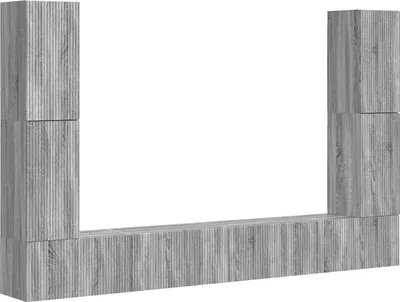 Produktbild von TV-Schrankset 8 pcs Graues Sonoma Holzwerkstoff