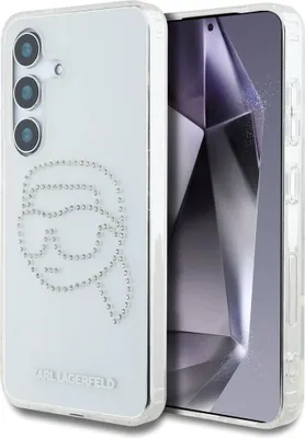 Image de KARL LAGERFELD case passend für SAMSUNG S25 KLHCS25SHKHDCELT (IML Rhinestones K Head) transparent