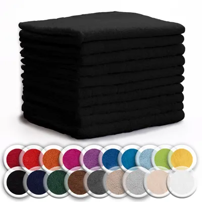 Produktbild von Frottier Seiftücher 10er Pack 30x30cm, 100% Baumwolle, Schwarz