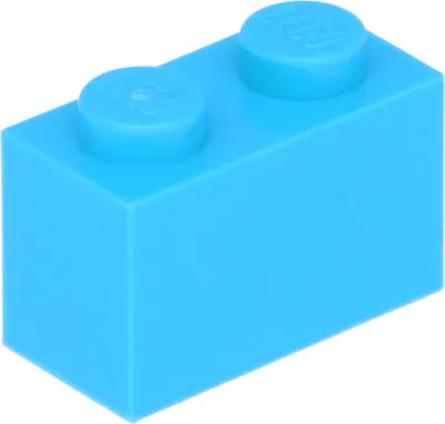 Produktbild von Lego® 1 Stück 3004 Stein Brick 1x2 Part Basic Steine 1 Mittleres Azurblau