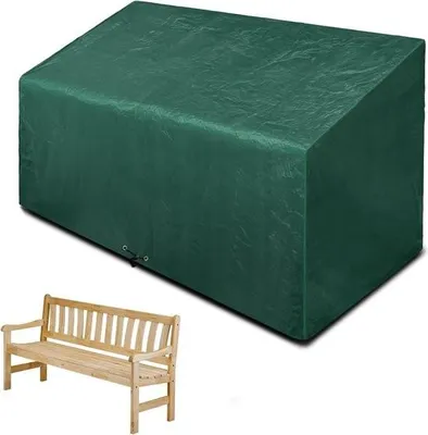 Produktbild von Wasserdichte Abdeckung für Gartenbank - Winddicht und UV-beständig - 1 Stück - 134 x 66 x 63/89 cm
