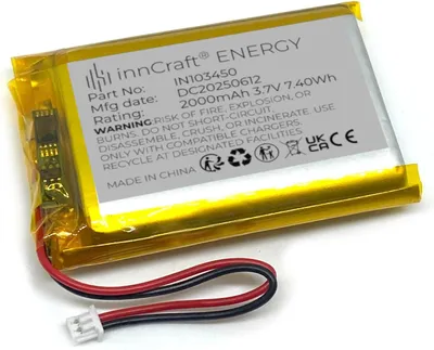 Obrázek produktu pro Lithium-polymerová baterie innCraft Energy 2000mAh 3,7V, 51x34x10 Model 103450 2P Molex 51021-020 1,25mm konektor
