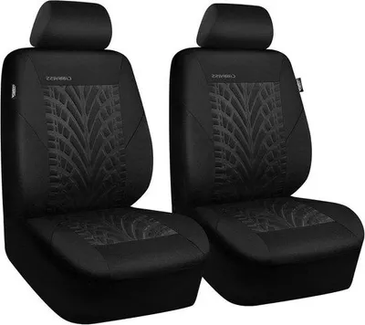 Image de Housses de siège pour voiture - Lot de 2 - Noir - Compatibles avec les airbags - Tissu