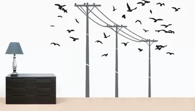 Produktbild von Wandtattoo Vogelschwarm - Wanddekoration XXL
