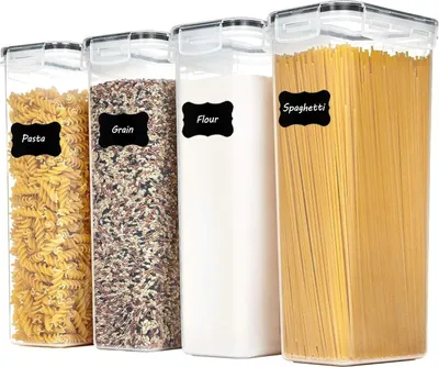 Obrázok produktu pre Vtopmart 2,8 l súprava nádob na uskladnenie, súprava 4 nádob na cereálie, vzduchotesná, bez BPA