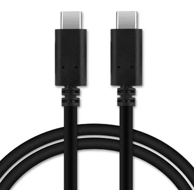 Produktbild von subtel USB Datenkabel (1m ) kompatibel mit Razer Phone / Phone 2 (USB C (Type C) auf USB C) USB Kabel Ladekabel schwarz