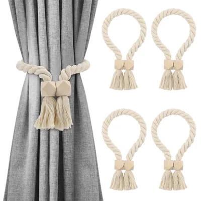 Productafbeelding van Magnetische gordijnklemmen - set van 4 - Gordijnaccessoires voor het bevestigen van gordijnen