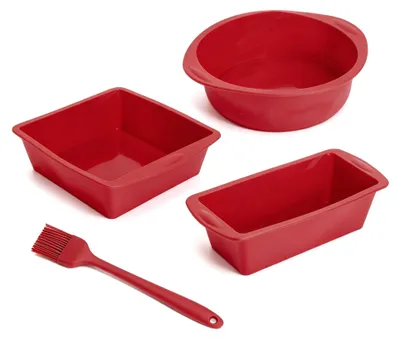 Silikon-Backform-Set, 3 Stück, rund, rechteckig, quadratisch