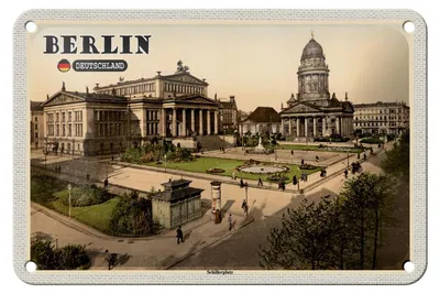 Produktbild von Blechschild Städte Berlin Schillerplatz Architektur 18x12cm Schild