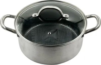 Produktbild von EDS Kochtopf PARMA 20 cm mit Wabenboden – hochwertiger Edelstahltopf für alle Herdarten inkl. Induktion, langlebig, hitzebeständig und ideal für Suppen, Beilagen und größere Portionen
