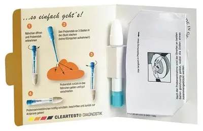 Produktbild von Cleartest Humanofecal Darmkrebs Vorsorgetest Probenentnahme hygienisch einfach - 50 Teste