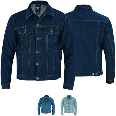 Produktbild von BULLDT Motorradjacke Jeansjacke Trucker Jacke, Größe:60/4XL, Farbe:Dunkelblau