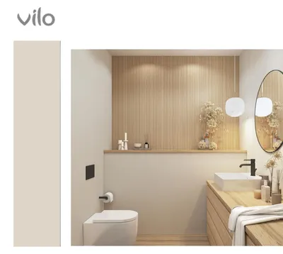 Produktbild von Vilo Abschlussprofil XL - Endleiste für Wandpaneele Lamellenoptik - Wasserfestes Zubehör - 300 cm - Satincreme