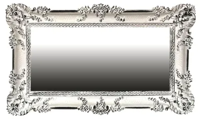 Produktbild von Barock Wandspiegel Weiß/Schwarz 96 x 57 cm