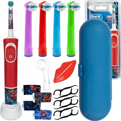 Obrázok produktu pre Elektrická Zubná Kefka Oral-B Vitality Spiderman + Príslušenstvo Pouzdra Na Hlavy