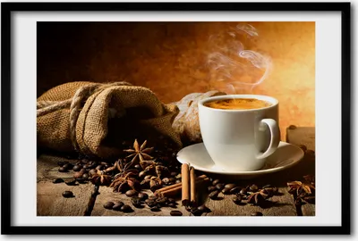 Produktbild von Bild 60x40 MDF-Rahmen, Wandkunst Kaffee und Gewürze