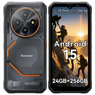 Obrázek produktu pro Venkovní mobilní telefon Blackview FORT 2, 6,56", 24 GB + 256 GB/2 TB, ultratenký 10,7 mm, Android 15, IP68/IP69K, 5000 mAh, 90 Hz, 4G Dual/NFC/OTG/GPS/245 g, 16 MP + 13 MP