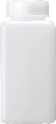 Produktbild von 100ml halbtransparente PE Vierkantflasche Kunststoffflasche Laborflasche