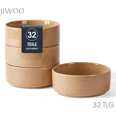 Produktbild von Schale set 32-teiliges Ø13,5cm Suppenschale Müslischale Frühstücksschalen Schalen für 32 Personen Keramik Schüssel Mikrowellen- und Spülmaschinenfest