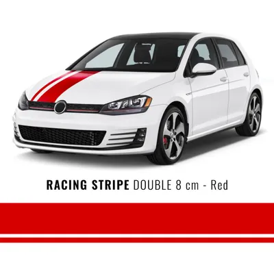 Image de Stripes bande adhésive pour voiture 2F rouge 80 mm x 5 mt