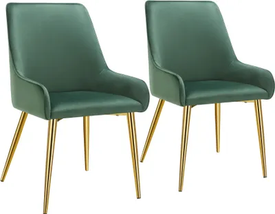 Produktbild von tectake® Polsterstuhl Avane in Samtoptik, gepolstert 52 x 61 x 89 cm
