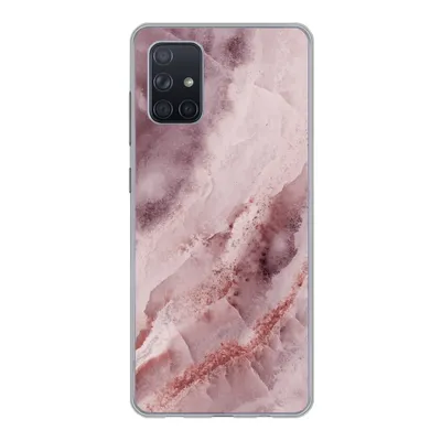 Produktbild von MuchoWow® Handyhülle Schutzhülle Hülle für Samsung Galaxy A51 Naturstein - Rosa - Luxus Silikon Softcase Handy Hülle - Schutzabdeckung