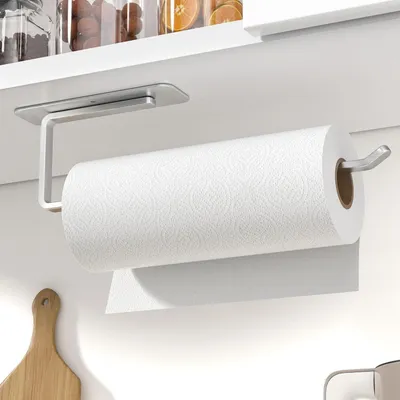 Produktbild von Küchenrollenhalter Silber ohne Bohren Aluminiumverbesserung
