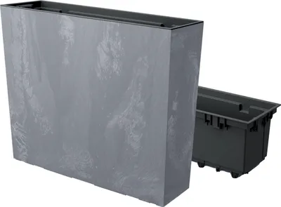 Produktbild von Doniczka URBI CASE BETON EFFECT T z wkładką 58 cm - Kolor: Marengo