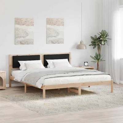 Produktbild von Möbel Bettrahmen Schwarz 180 x 200 cm Massives Kiefernholz - Klassische Betten &577