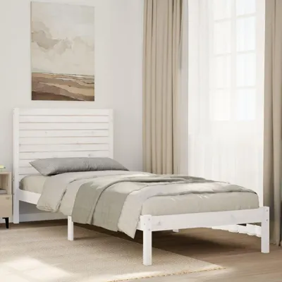 Produktbild von Maison Exclusive - Massivholzbett Extra Lang ohne Matratze Weiß 90x210 cm
