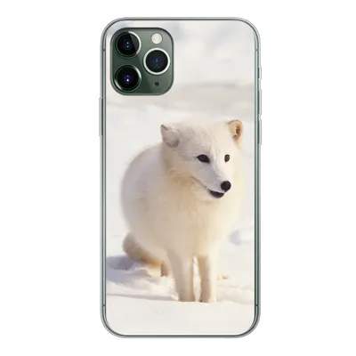 Produktbild von MuchoWow® Handyhülle Schutzhülle Hülle für iPhone 11 Pro Fuchs - Schnee - Weiß Silikon Softcase Handy Hülle - Handy