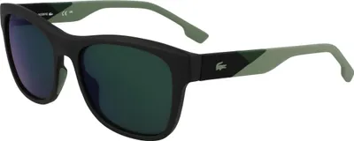 Image de LACOSTE L6043S 002 MATTE BLACK/GREEN MIRROR 56/18/145 MALE Lunettes de soleil